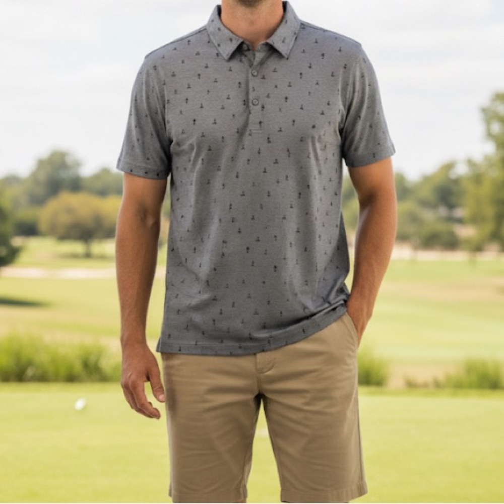 Linksoul Pima Cotton Polo in Vin Black Signs Size Large